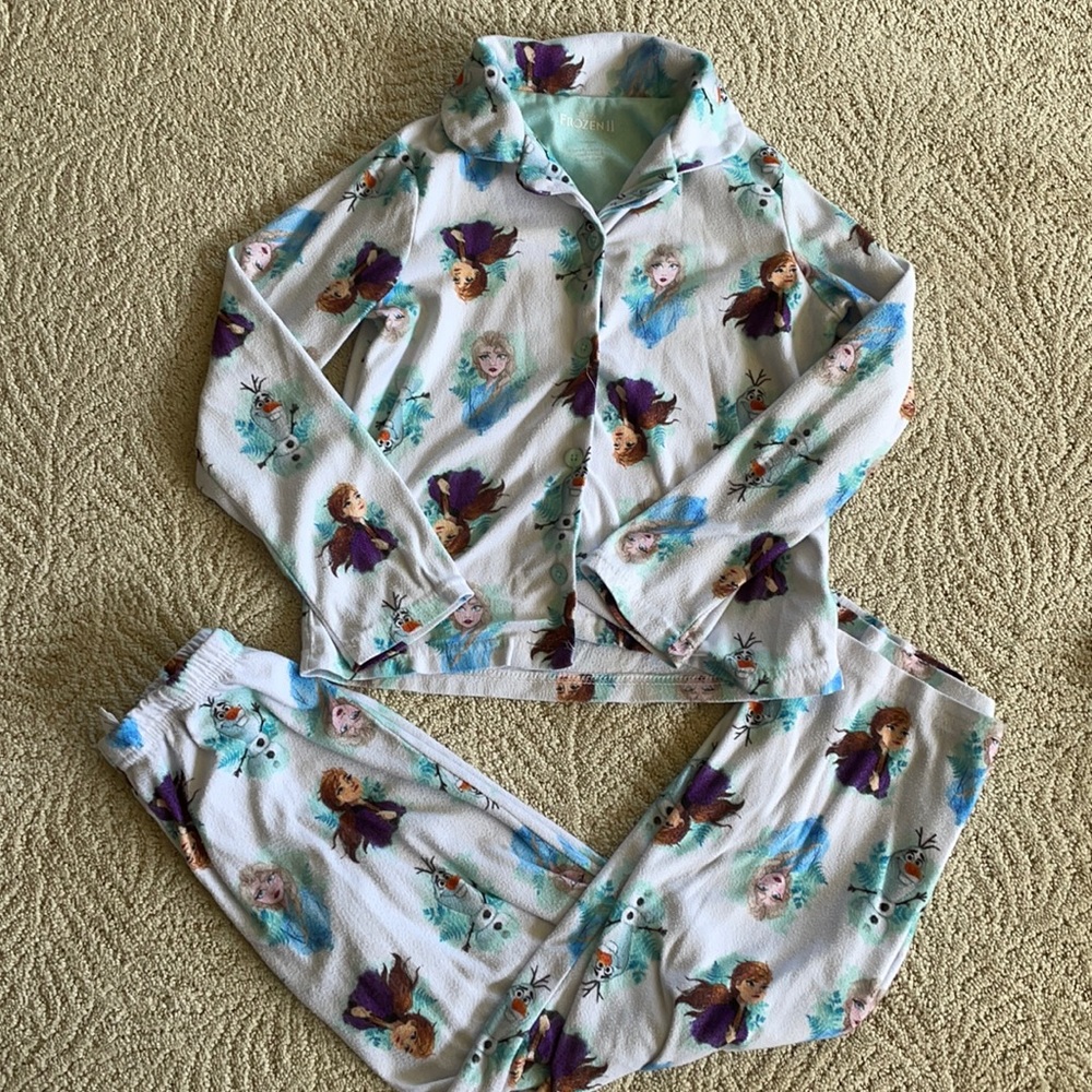 Frozen Button Down Pajamas